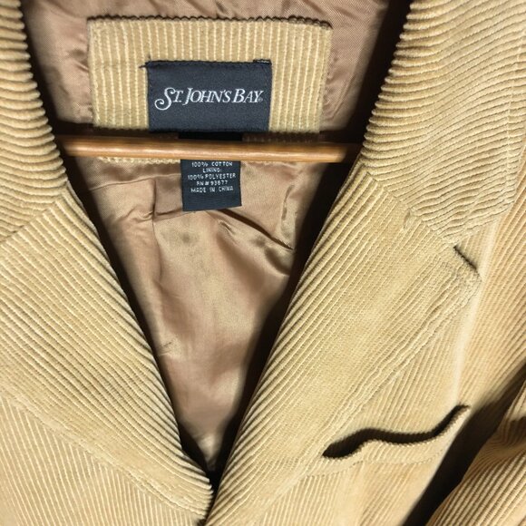 St‎ Johns Bay Mens Corduroy Blazer Jacket Sport Coat Two Button - Picture 2 of 4